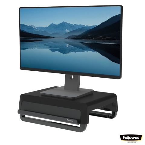 Suport de monitor ergonomic, Fellowes Breyta, 3 inaltimi reglabile, portabil, pentru monitoare pana la 15 kg, negru [3]