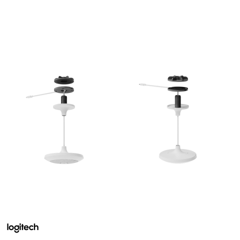 Suport de tavan Logitech Mic Pod Pendant Mount pentru microfonul Rally Mic Pod, montare pe tavan fals sau solid, alb, 952-000123 [4]