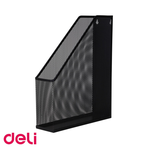 Organizatoare si suporturi de birou - Suport documente din plasa metalica Deli, organizator birou tip mesh, negru