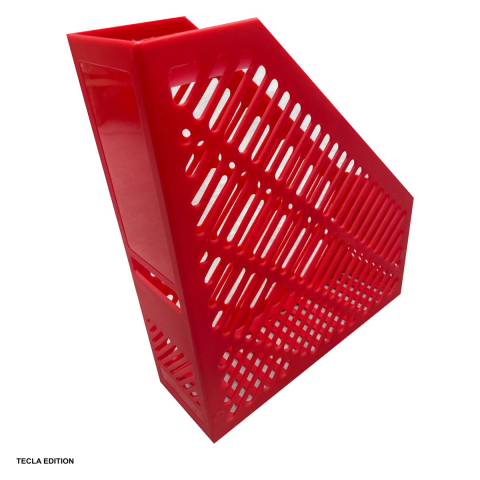 Birotica papetarie - Suport documente eco din plastic, A4, 288x84x247 mm, rosu