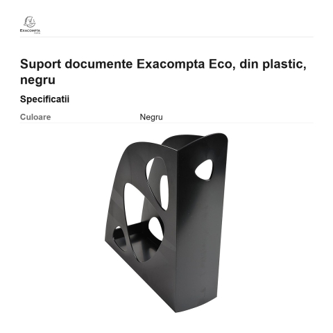 Suport documente Exacompta Eco, din plastic, negru [2]