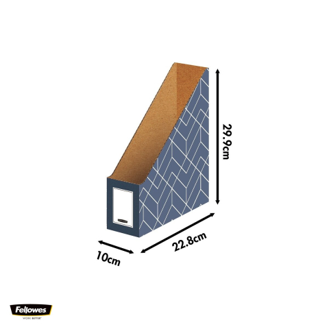Suport documente Fellowes Decor, din carton ondulat, 29.9x22.8x10 cm, albastru [3]