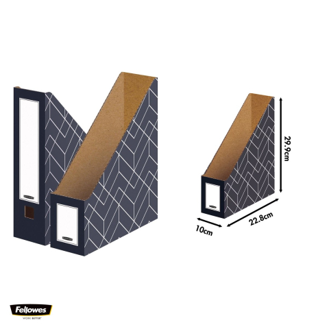 Suport documente Fellowes Decor, din carton ondulat, 29.9x22.8x10 cm, gri [3]