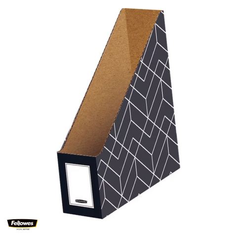 Organizare si arhivare - Suport documente Fellowes Decor, din carton ondulat, 29.9x22.8x10 cm, gri