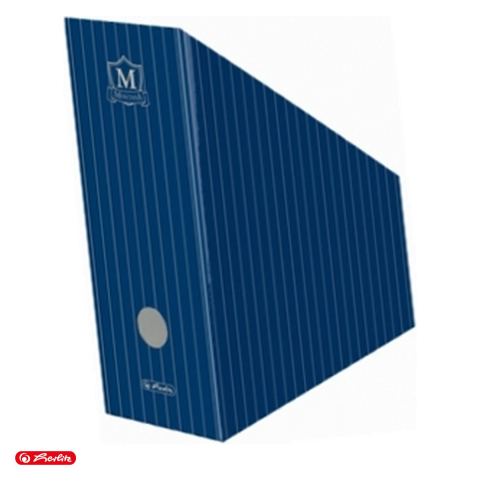 Organizare si arhivare - Suport documente Herlitz Montana, din carton, 300x115x250 mm, albastru