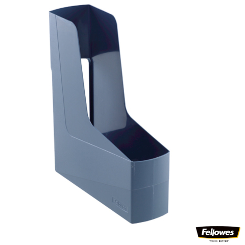 Suporturi pentru documente - Suport documente plastic vertical, Fellowes, 80% material reciclat, culoare albastru, pentru reviste si cataloage, dimensiuni 300 x 84 x 266 mm
