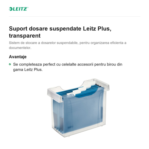 Suport dosare suspendate Leitz Plus, transparent [1]