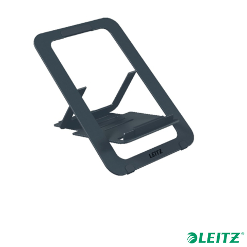 Suporturi ergonomice pentru laptop - Suport ergonomic pentru laptop ajustabil, Leitz Ergo Slim, din aluminiu, ultra-subtire, 5 inaltimi, pentru laptop 10-17 inch