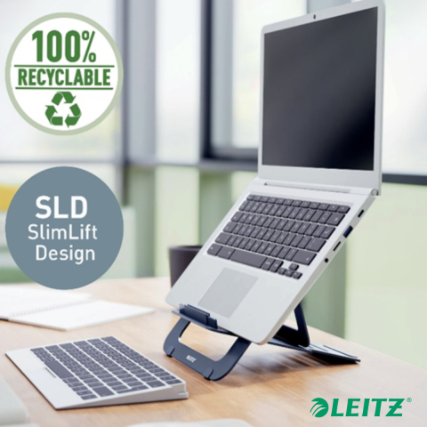 Suport ergonomic pentru laptop ajustabil, Leitz Ergo Slim, din aluminiu, ultra-subtire, 5 inaltimi, pentru laptop 10-17 inch [4]
