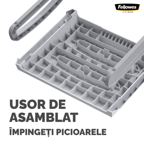 Suport ergonomic pentru picioare, Fellowes Breyta, 3 inaltimi reglabile, balansare optionala, portabil, pentru munca hibrida si home office, alb [5]