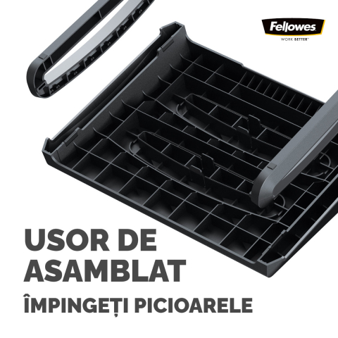 Suport ergonomic pentru picioare, Fellowes Breyta, 3 inaltimi reglabile, balansare optionala, portabil, pentru munca hibrida si home office, negru [5]