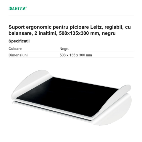 Suport ergonomic pentru picioare Leitz, reglabil, cu balansare, 2 inaltimi, 508x135x300 mm, negru [2]