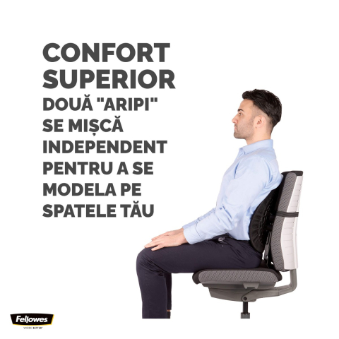 Suport ergonomic pentru spate Fellowes Back Angel, 39 x 42 x 13 cm [4]