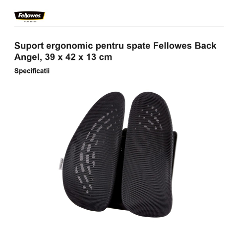 Suport ergonomic pentru spate Fellowes Back Angel, 39 x 42 x 13 cm [2]