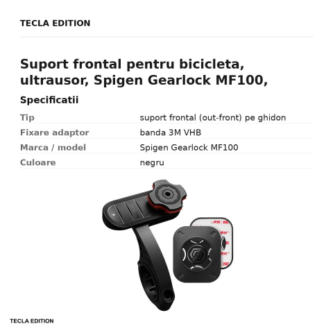 Suport frontal pentru bicicleta, ultrausor, Spigen Gearlock MF100, negru [2]