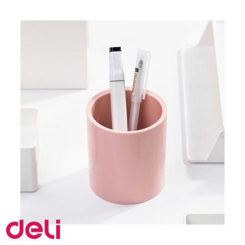 Suport instrumente de scris Deli NuSign, organizator birou din plastic ABS, culoare roz [3]