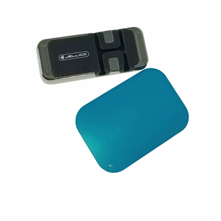 Suport auto - Suport magnetic universal cu management cablu pentru telefon mobil, Jellico PH2, cu adeziv, argintiu cu negru