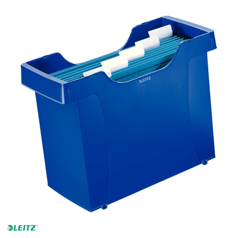 Birotica papetarie - Suport pentru dosare suspendabile Leitz Plus, pentru transport, albastru