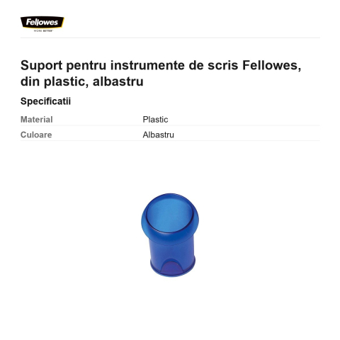 Suport pentru instrumente de scris Fellowes, din plastic, albastru [2]