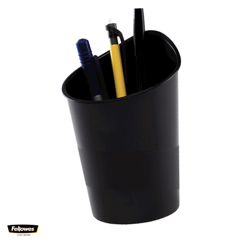 Suporturi articole birou - Suport pentru instrumente de scris Fellowes G2DESK, din plastic, inaltime 134 mm, diametru 96 mm, negru