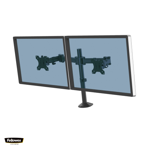Birou & Ergonomie - Suport pentru monitor Fellowes Reflex, 2 brate, pentru monitoare de maxim 27 inch si 7 kg, VESA, 55x12x49 cm