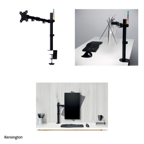 Suport pentru monitor Kensington SmartFit, 1 brat reglabil, extensie 283 mm, pentru monitoare de maxim 34 inch si 8 kg, negru [3]