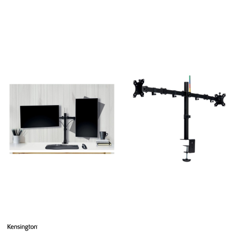 Suport pentru monitor Kensington SmartFit, 2 brate reglabile, extensie 399 mm, pentru monitoare de maxim 32 inch si 8 kg, negru [3]