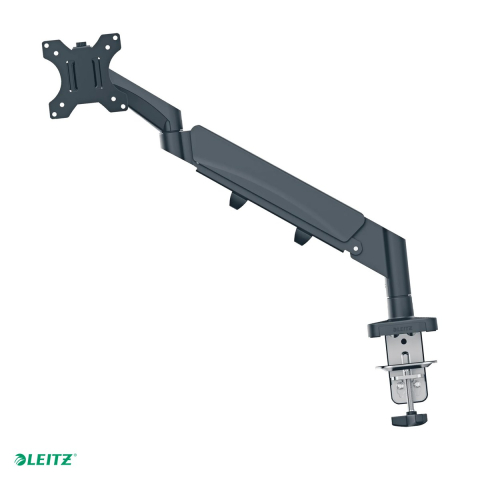 Birou & Ergonomie - Suport pentru monitor Leitz Ergo, 1 brat, fixare pe birou cu clema C, pentru monitoare de 17-32 inch si maxim 9 kg, 550 x 110 x 520 mm, gri carbune