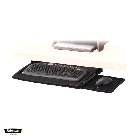 Suporturi ergonomice portabile - Confort oriunde lucrezi - Suport pentru tastatura Fellowes Deluxe, 6.35 x 78.42 x 35.72 cm