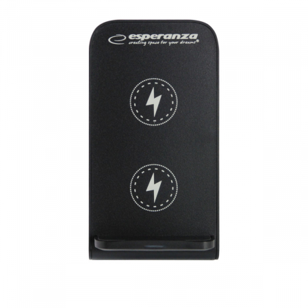 Suport smartphone cu incarcare wireless, Esperanza 95871, 15W, USB-C, indicator LED, negru [2]