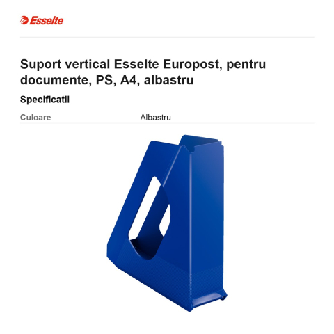 Suport vertical Esselte Europost, pentru documente, PS, A4, albastru [2]