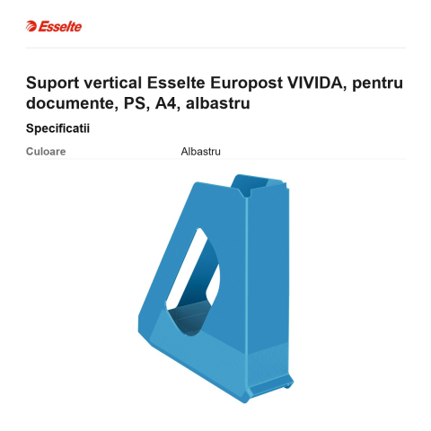 Suport vertical Esselte Europost VIVIDA, pentru documente, PS, A4, albastru [2]