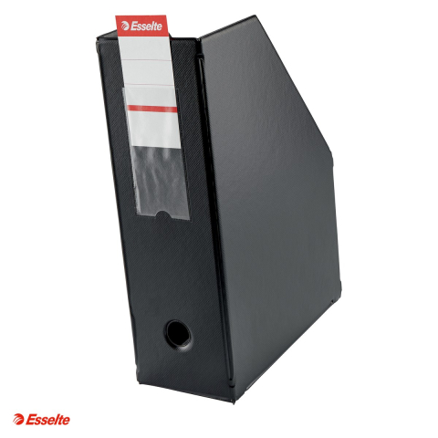 Suporturi documente - Suport vertical Esselte, PVC, capacitate 100 mm, negru VIVIDA