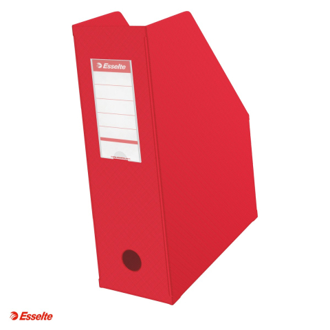 Suporturi documente - Suport vertical Esselte, PVC, capacitate 100 mm, rosu VIVIDA