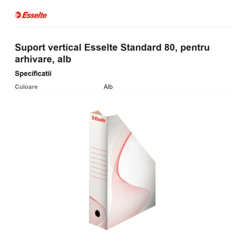Suport vertical Esselte Standard 80, pentru arhivare, alb [2]