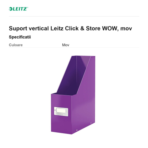 Suport vertical Leitz Click & Store WOW, mov [2]