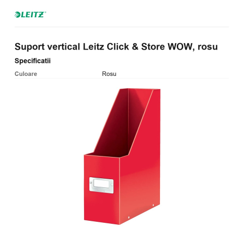 Suport vertical Leitz Click & Store WOW, rosu [2]