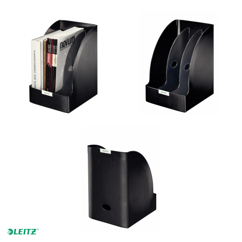 Suport vertical Leitz Plus Jumbo, pentru cataloage, PS, A4, 2 separatoare incluse, capacitate 205 mm, negru [4]