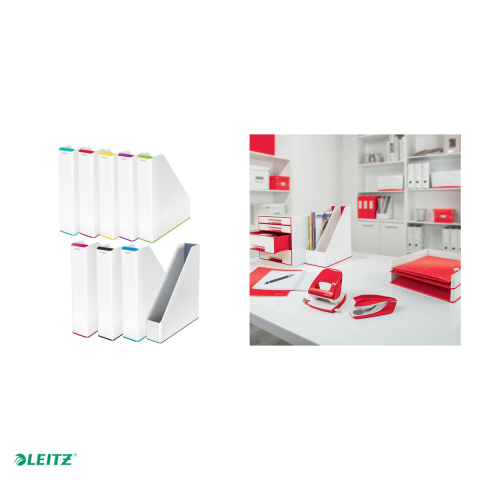 Suport vertical Leitz WOW, pentru documente, PS, A4, culori duale, rosu [4]