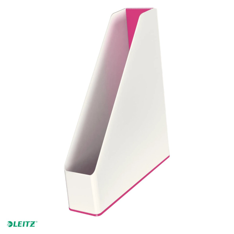 Organizare si arhivare - Suport vertical Leitz WOW, pentru documente, PS, A4, culori duale, roz