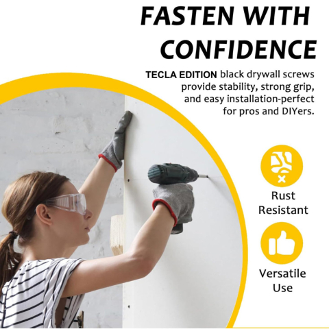 Surub autofiletant pentru gips-carton, 3.5x25 mm, filet rapid, pentru fixare pe lemn, cap inecat PH2, otel fosfatat [5]