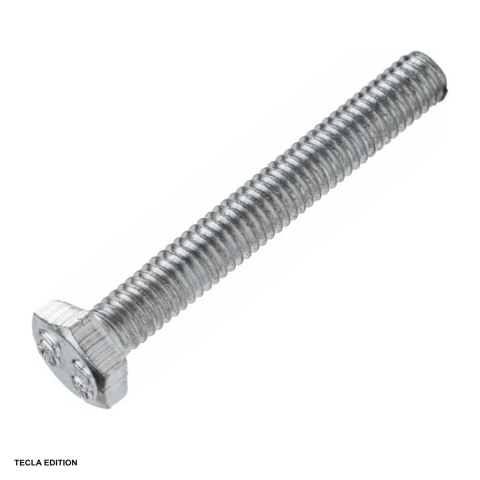Suruburi, dibluri si accesorii prindere - Surub metric cap hexagonal DIN 933, M12x80 mm, filetat complet, otel 8.8, zincat alb, prinde doua piese metalice impreuna, cu piulita