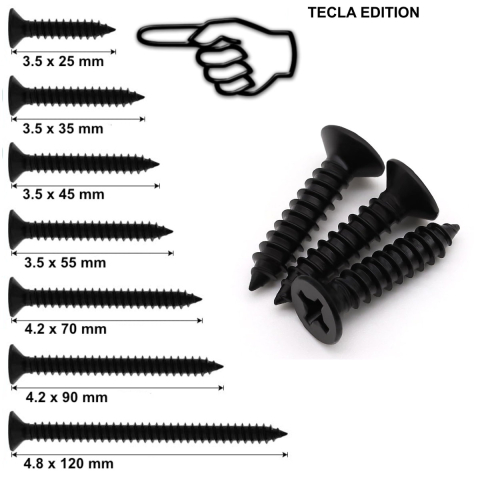 Surub universal pentru gips-carton, 3.5x25 mm, autofiletant, filet fin, cap inecat PH2, pentru profile metalice si lemn, otel fosfatat [2]