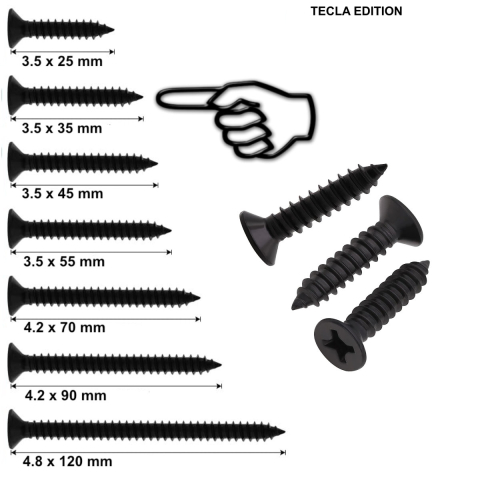 Surub universal pentru gips-carton, 3.5x35 mm, autofiletant, filet fin, cap inecat PH2, pentru profile metalice si lemn, otel fosfatat [2]