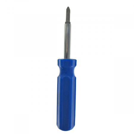 Surubelnita 4in1, cu tija 118x11mm , 2 capete drepte de 5 si 6 mm, 2 capete cruce de 5 si 6 mm, maner din plastic albastru [3]