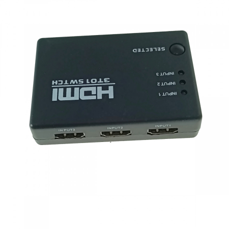 Switch HDMI 4K, cu 3 porturi de intrare si 1 port de iesire, cu telecomanda si senzor IR, negru [2]