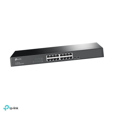 Periferice IT - Switch rackmount 19 inch TP-Link TL-SG1016, 16 porturi Gigabit, neadministrabil, carcasa din otel, fara ventilator, Isolation Mode, TL-SG1016