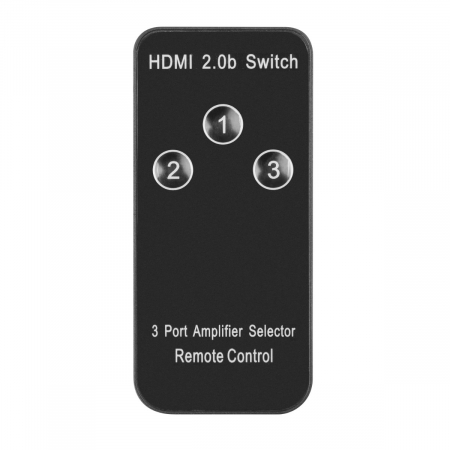 Switch video Lanberg 42433, comutator cu 3 intrari HDMI si un port de iesire HDMI 4K, 3D, telecomanda, alimentare microUSB 5V 1A, negru [3]