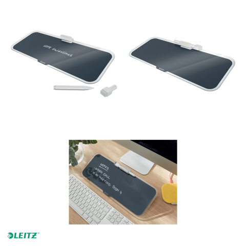 Tabla Leitz Cosy, sticla, pentru birou, gri Antracit [4]