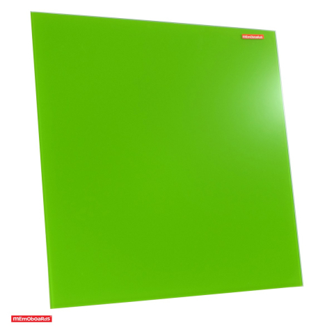 Sisteme de afisare si prezentare - Tabla magnetica din sticla Memoboards, sticla de 4 mm, spate din metal galvanizat, marker si 2 magneti inclusi, 45x45 cm, verde